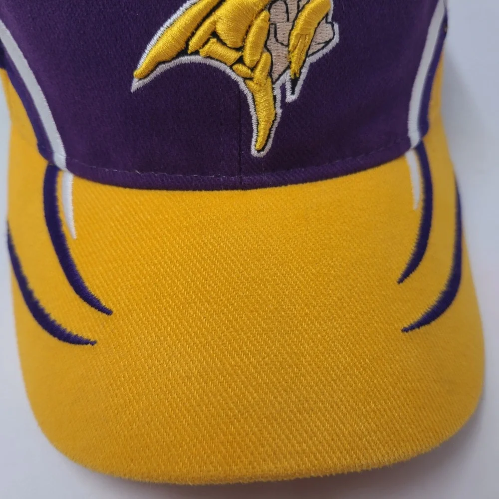 Vintage Minnesota Vikings Hat Adjustable Drew Pearson Purple Yellow NFL 90s‎ Men